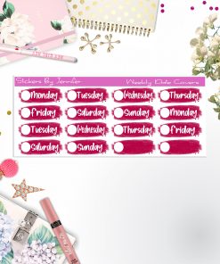 Weekly Date Covers 063 Planner Stickers, Journal Stickers, Functional Planner Stickers, Stationary Stickers
