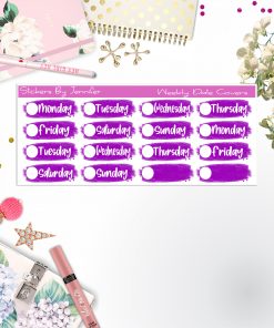 Weekly Date Covers 067 Planner Stickers, Journal Stickers, Functional Planner Stickers, Stationary Stickers