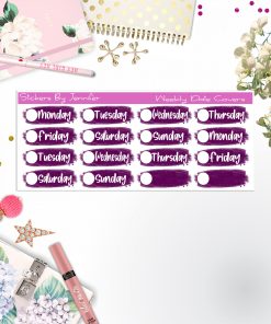 Weekly Date Covers 072 Planner Stickers, Journal Stickers, Functional Planner Stickers, Stationary Stickers