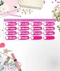 Weekly Date Covers 078 Planner Stickers, Journal Stickers, Functional Planner Stickers, Stationary Stickers