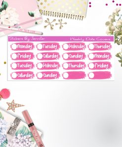 Weekly Date Covers 079 Planner Stickers, Journal Stickers, Functional Planner Stickers, Stationary Stickers