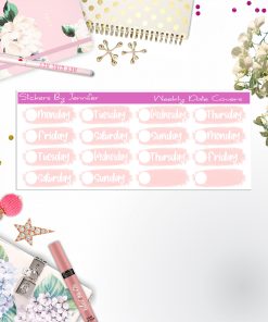 Weekly Date Covers 082 Planner Stickers, Journal Stickers, Functional Planner Stickers, Stationary Stickers