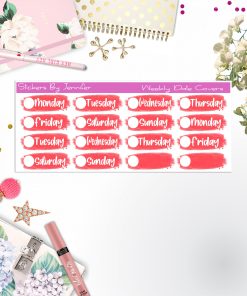 Weekly Date Covers 085 Planner Stickers, Journal Stickers, Functional Planner Stickers, Stationary Stickers