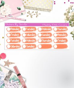 Weekly Date Covers 088 Planner Stickers, Journal Stickers, Functional Planner Stickers, Stationary Stickers