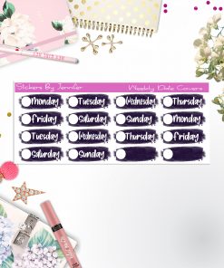 Weekly Date Covers 009 Planner Stickers, Journal Stickers, Functional Planner Stickers, Stationary Stickers