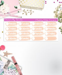 Weekly Date Covers 092 Planner Stickers, Journal Stickers, Functional Planner Stickers, Stationary Stickers