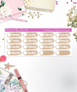 Weekly Date Covers 095 Planner Stickers, Journal Stickers, Functional Planner Stickers, Stationary Stickers