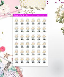 Baking Character Girl Stickers, Planner Stickers, Journal Stickers, Functional Planner Stickers, Stationary Stickers