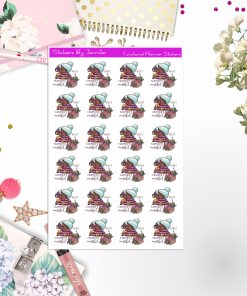 Farmer's Market Character Girl Stickers, Planner Stickers, Journal Stickers, Functional Planner Stickers, Stationary Stickers