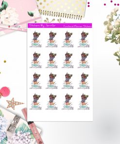 Jump In A Puddle Character Girl Stickers, Planner Stickers, Journal Stickers, Functional Planner Stickers, Stationary Stickers