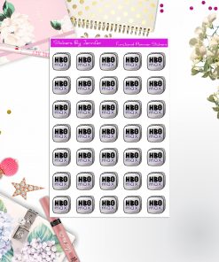 HBO Max Stickers, Planner Stickers, Journal Stickers, Functional Planner Stickers, Stationary Stickers