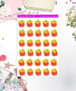 Fries Stickers, Planner Stickers, Journal Stickers, Functional Planner Stickers, Stationary Stickers