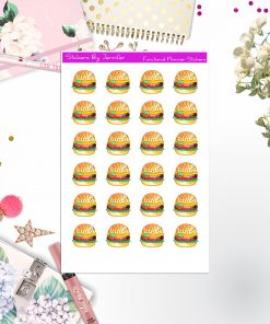 Burger Stickers, Planner Stickers, Journal Stickers, Functional Planner Stickers, Stationary Stickers