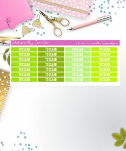 To Clean 010 Planner Headers, Planner Stickers, Journal Stickers, Functional Planner Stickers, Stationary Stickers