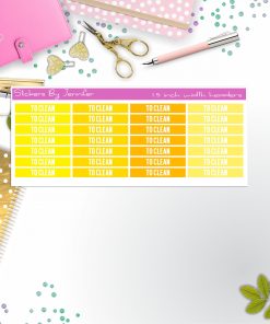 To Clean 011 Planner Headers, Planner Stickers, Journal Stickers, Functional Planner Stickers, Stationary Stickers