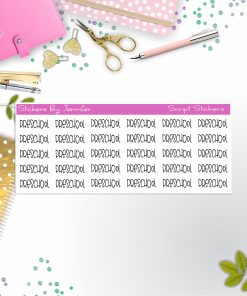 Preschool Script Stickers, Typography Stickers, Planner Stickers