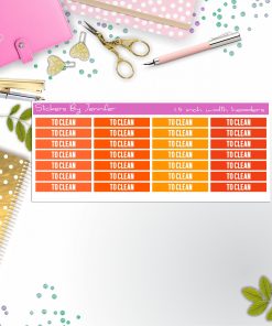 To Clean 012 Planner Headers, Planner Stickers, Journal Stickers, Functional Planner Stickers, Stationary Stickers