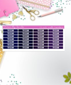 To Clean 002 Planner Headers, Planner Stickers, Journal Stickers, Functional Planner Stickers, Stationary Stickers