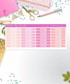 To Clean 020 Planner Headers, Planner Stickers, Journal Stickers, Functional Planner Stickers, Stationary Stickers