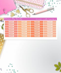 To Clean 022 Planner Headers, Planner Stickers, Journal Stickers, Functional Planner Stickers, Stationary Stickers