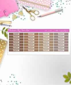 To Clean 024 Planner Headers, Planner Stickers, Journal Stickers, Functional Planner Stickers, Stationary Stickers