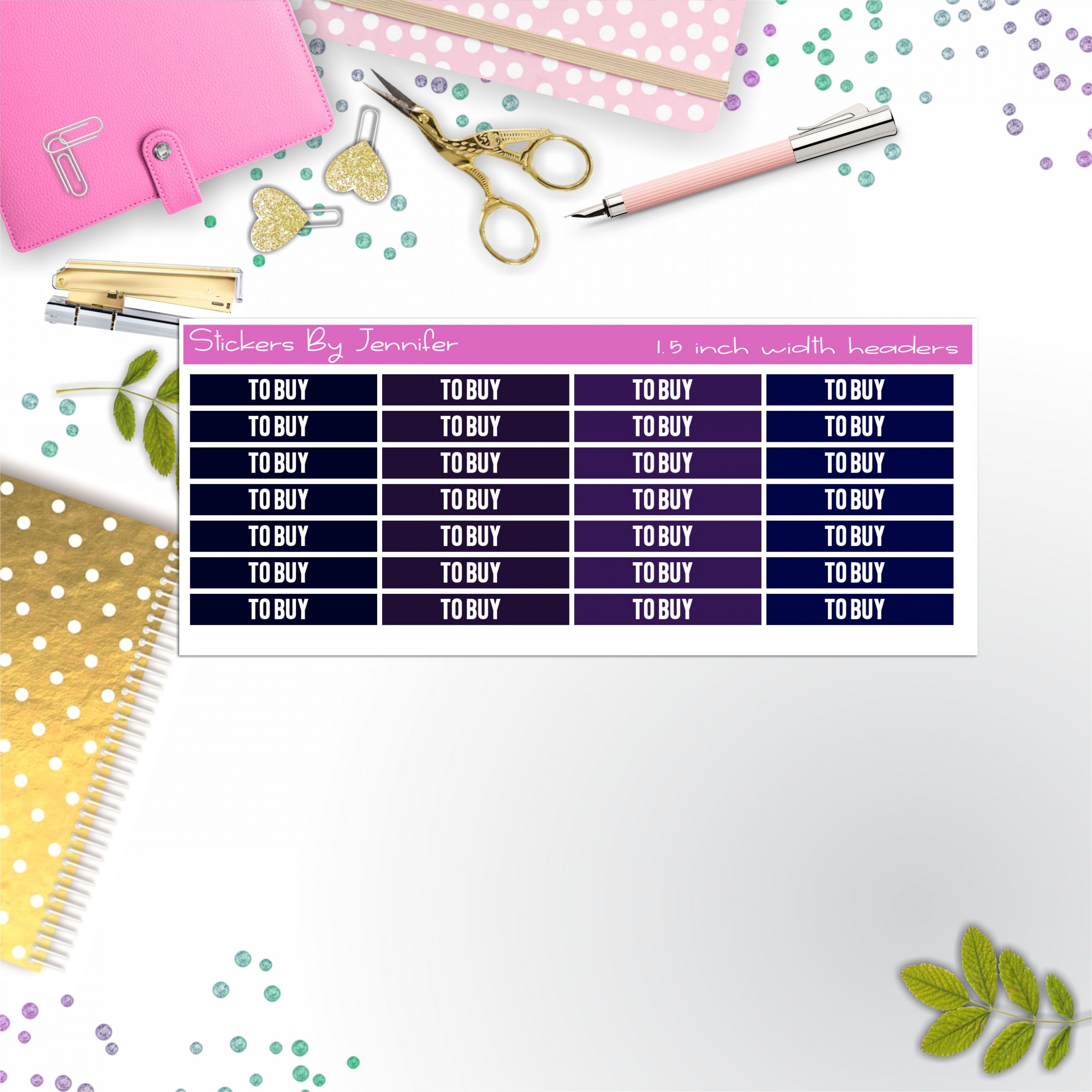 To Buy 027 Planner Headers, Planner Stickers, Journal Stickers, Functional Planner Stickers, Stationary Stickers