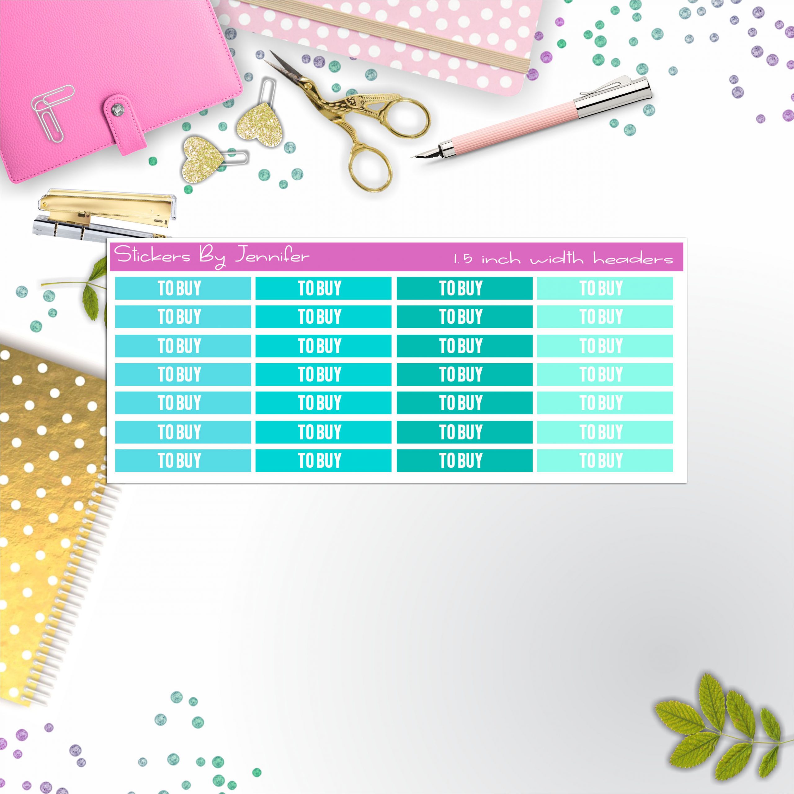 To Buy 031 Planner Headers, Planner Stickers, Journal Stickers, Functional Planner Stickers, Stationary Stickers