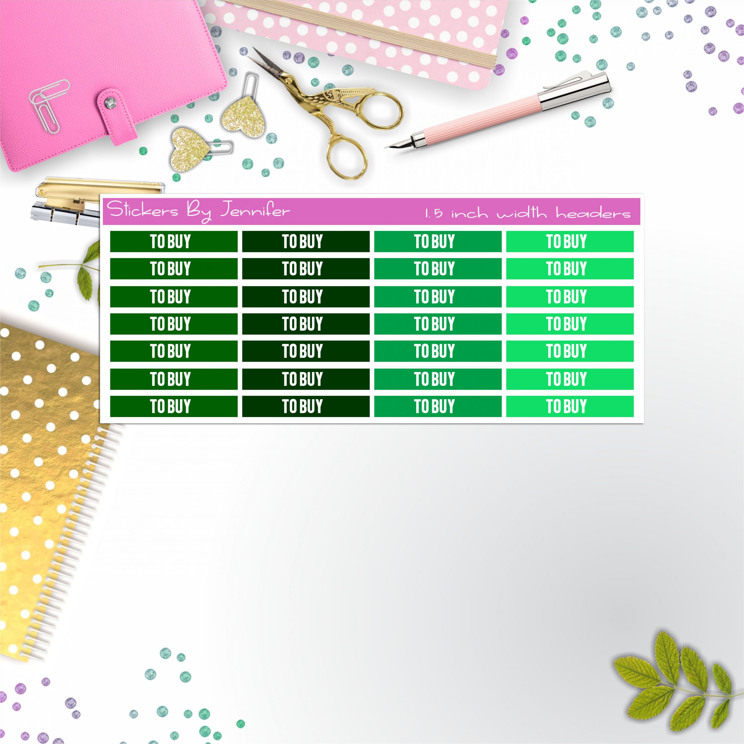 To Buy 033 Planner Headers, Planner Stickers, Journal Stickers, Functional Planner Stickers, Stationary Stickers