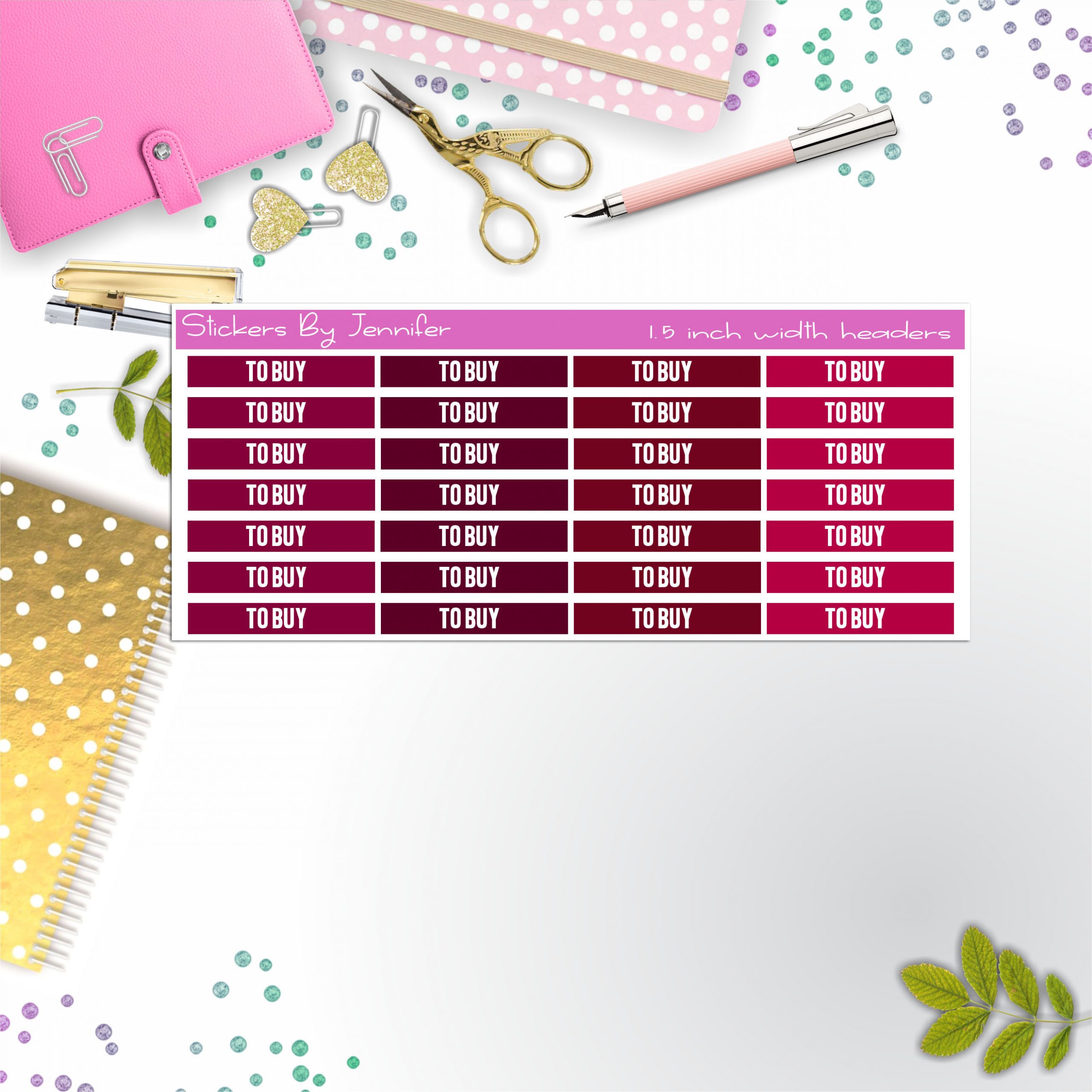 To Buy 040 Planner Headers, Planner Stickers, Journal Stickers, Functional Planner Stickers, Stationary Stickers