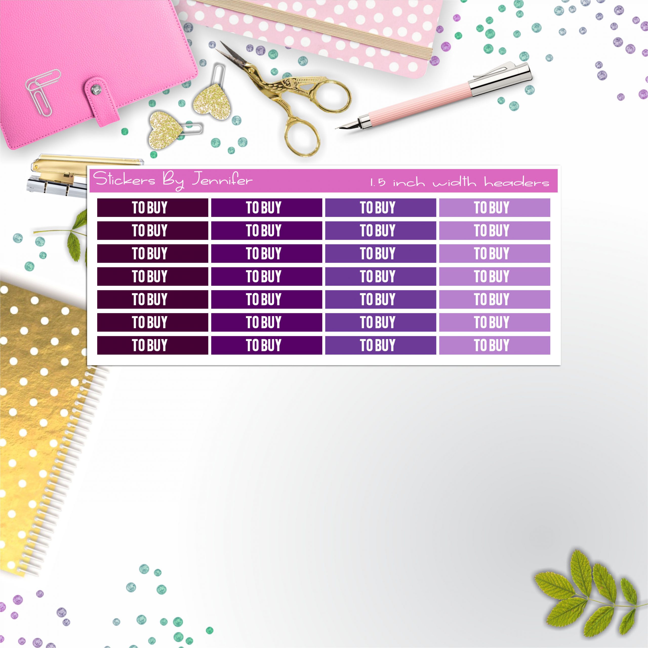 To Buy 042 Planner Headers, Planner Stickers, Journal Stickers, Functional Planner Stickers, Stationary Stickers