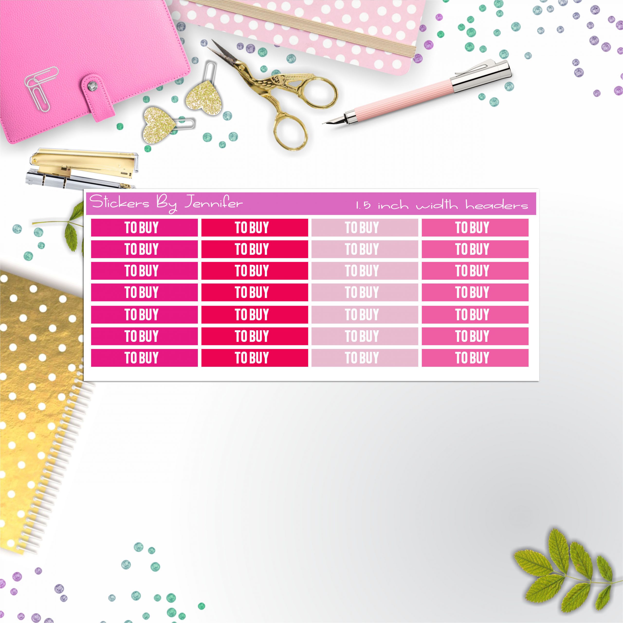 To Buy 044 Planner Headers, Planner Stickers, Journal Stickers, Functional Planner Stickers, Stationary Stickers
