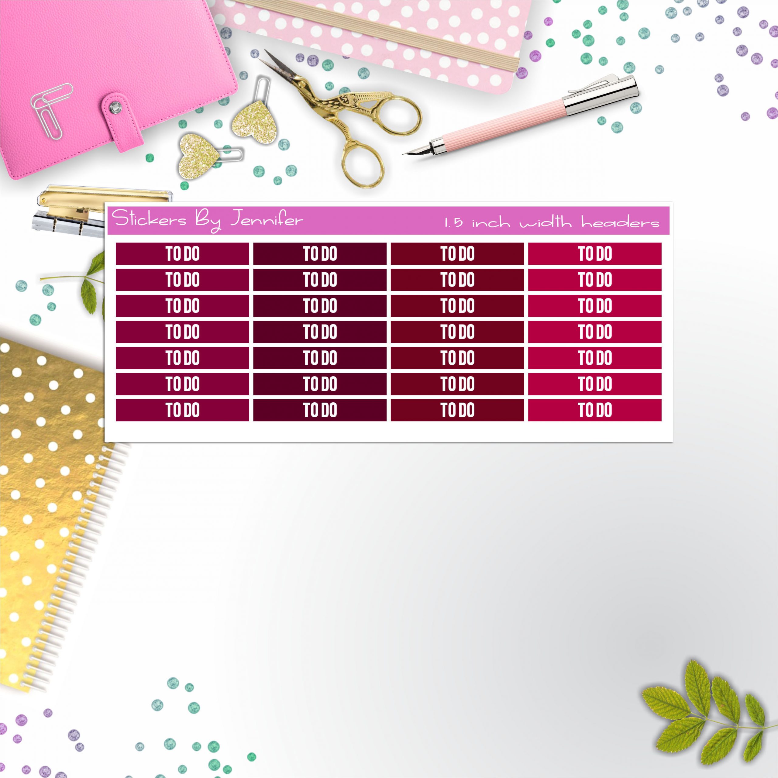To Do 065 Planner Headers, Planner Stickers, Journal Stickers, Functional Planner Stickers, Stationary Stickers