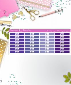 Work 076 Planner Headers, Planner Stickers, Journal Stickers, Functional Planner Stickers, Stationary Stickers