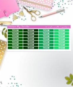 To Clean 008 Planner Headers, Planner Stickers, Journal Stickers, Functional Planner Stickers, Stationary Stickers