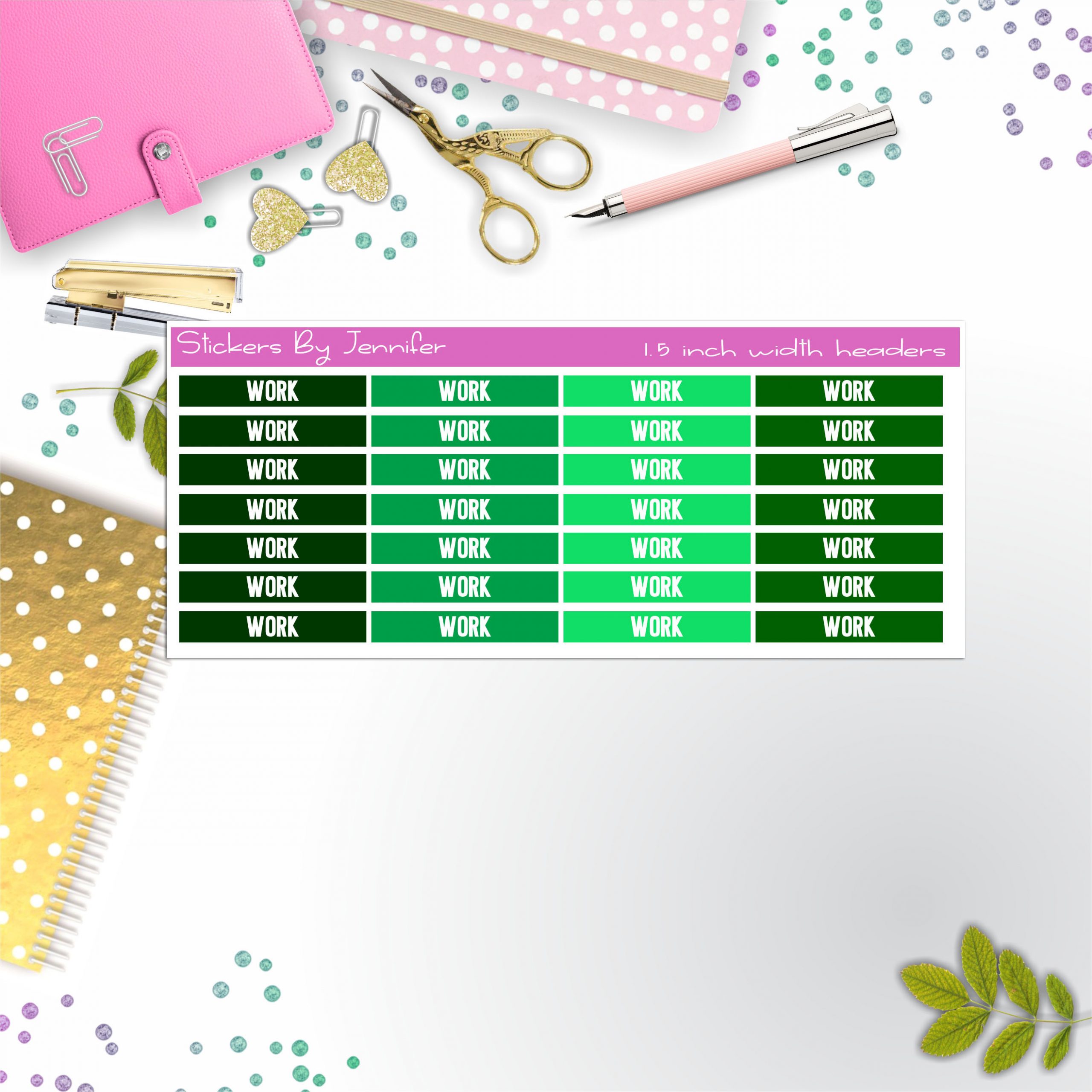 Work 083 Planner Headers, Planner Stickers, Journal Stickers, Functional Planner Stickers, Stationary Stickers
