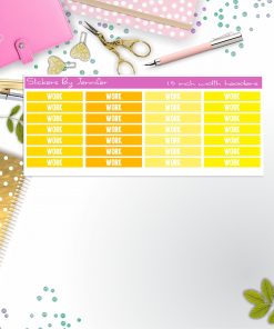 Work 086 Planner Headers, Planner Stickers, Journal Stickers, Functional Planner Stickers, Stationary Stickers