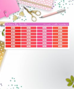 Work 096 Planner Headers, Planner Stickers, Journal Stickers, Functional Planner Stickers, Stationary Stickers