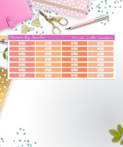 Work 097 Planner Headers, Planner Stickers, Journal Stickers, Functional Planner Stickers, Stationary Stickers