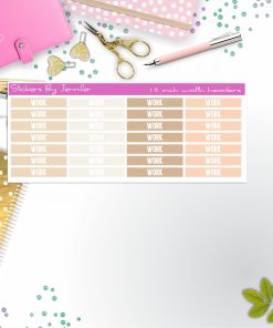 Work 098 Planner Headers, Planner Stickers, Journal Stickers, Functional Planner Stickers, Stationary Stickers