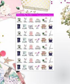 Cleaning Icon Stickers, Planner Stickers, Journal Stickers, Functional Planner Stickers, Stationary Stickers