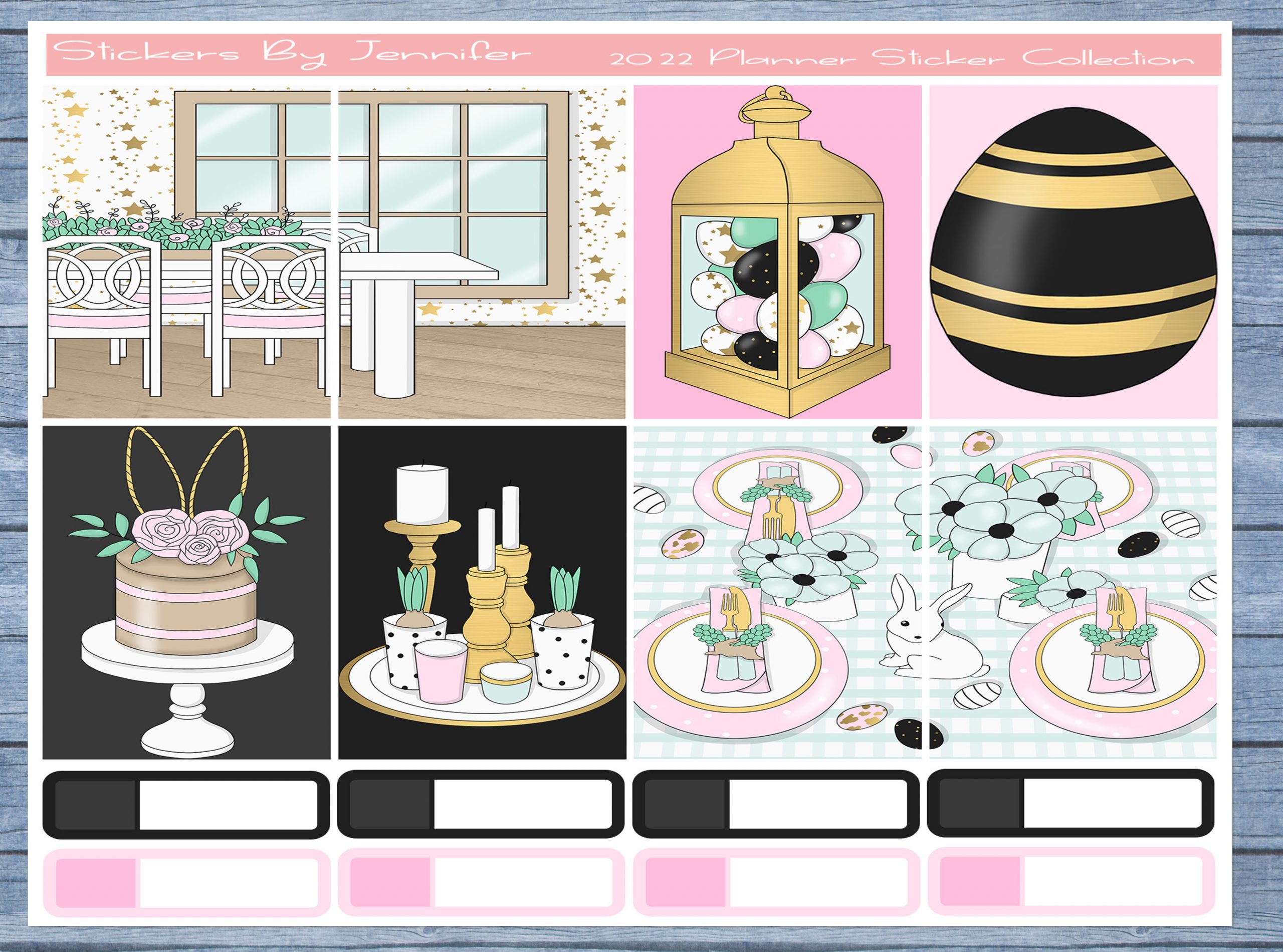 Easter Full Box Planner Stickers, Big Happy Planner, Erin Condren, Classic Happy Planner