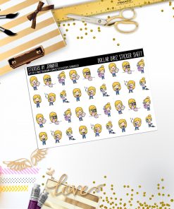 Deco Mini DD048, Planner Stickers, Bullet Journal, Functional Planner Stickers, Stationary Stickers