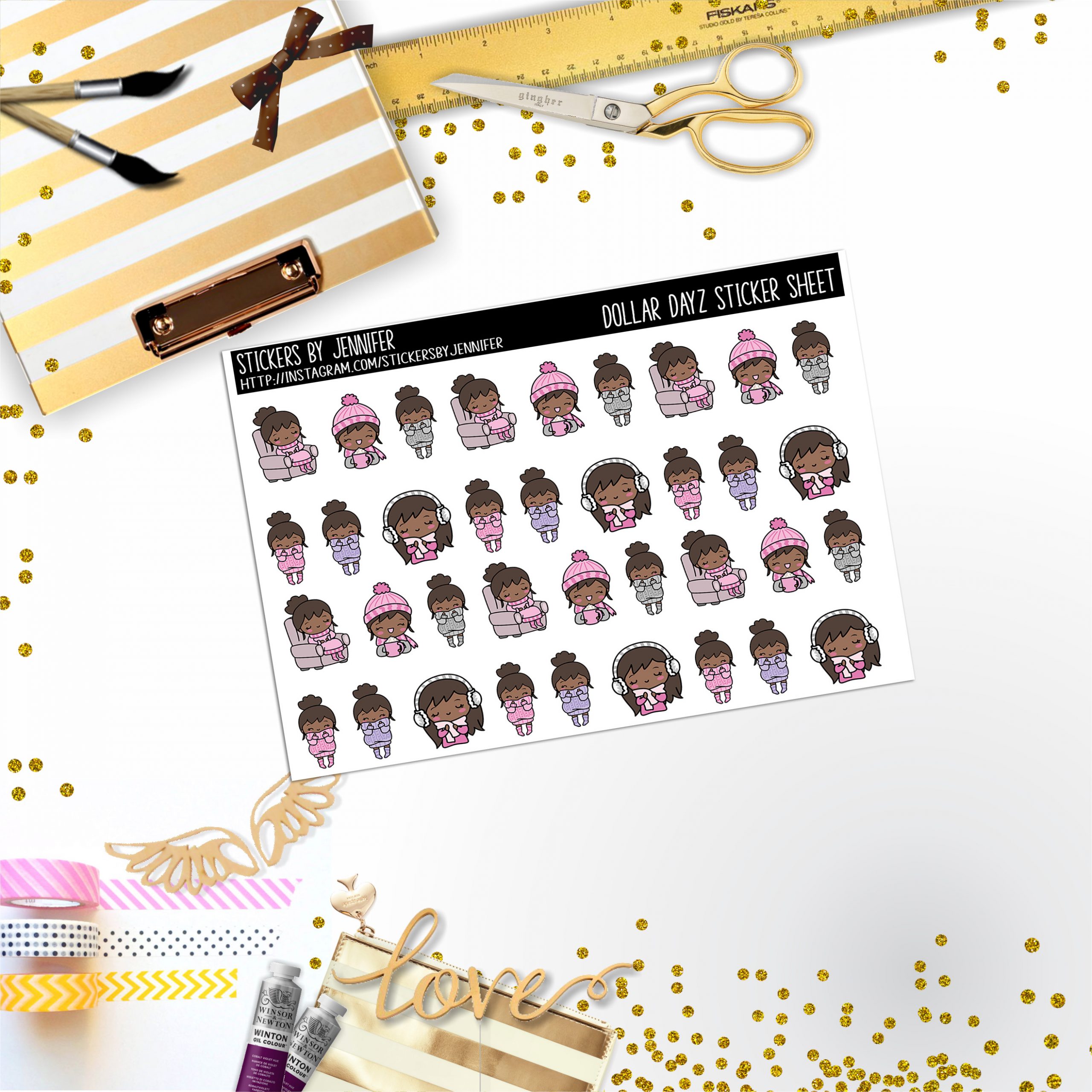 Deco Mini DD055, Planner Stickers, Bullet Journal, Functional Planner Stickers, Stationary Stickers