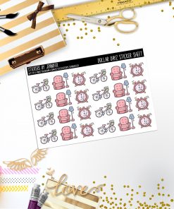 Deco Mini DD057, Planner Stickers, Bullet Journal, Functional Planner Stickers, Stationary Stickers