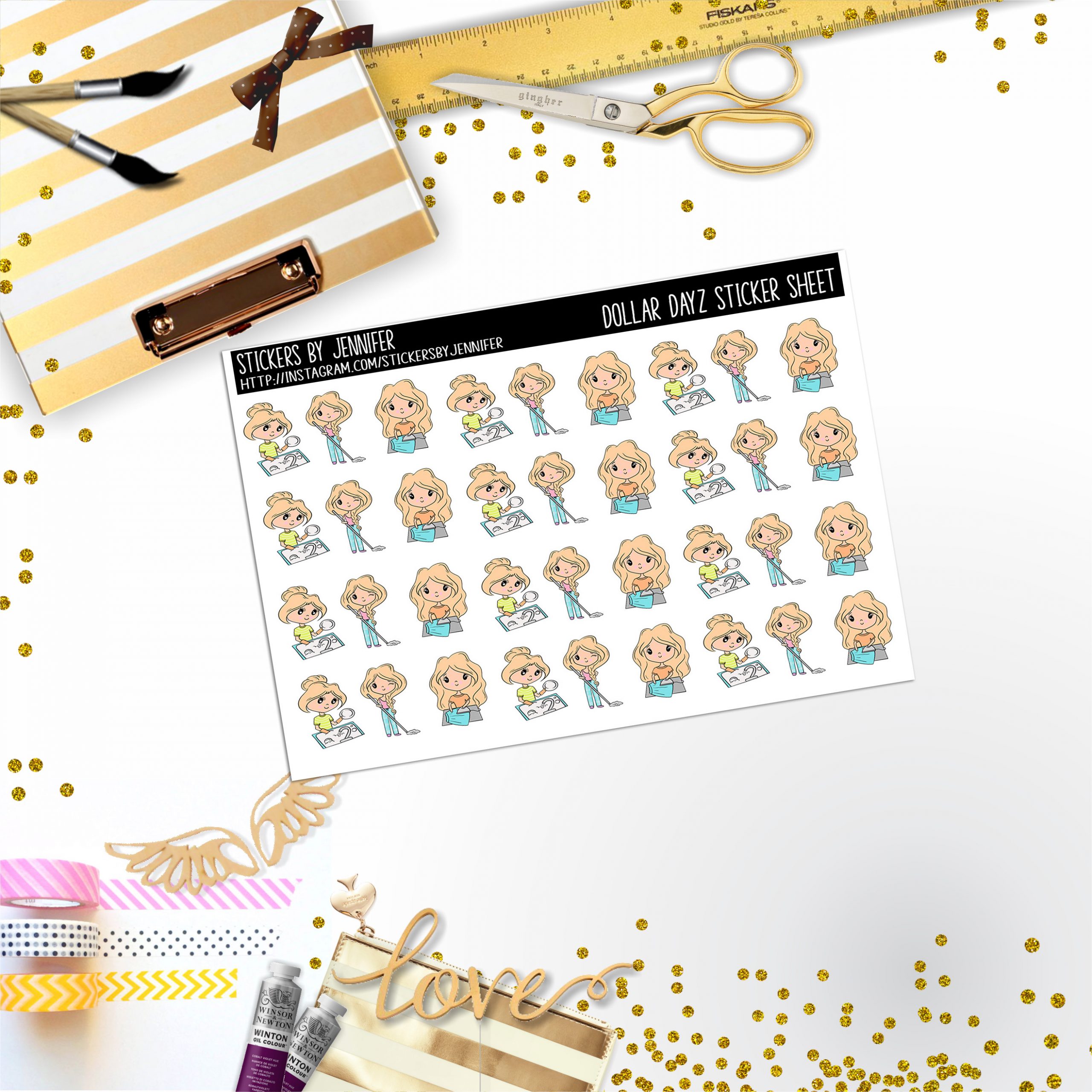 Deco Mini DD006, Planner Stickers, Bullet Journal, Functional Planner Stickers, Stationary Stickers