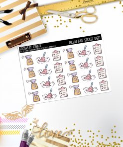 Deco Mini DD064, Planner Stickers, Bullet Journal, Functional Planner Stickers, Stationary Stickers