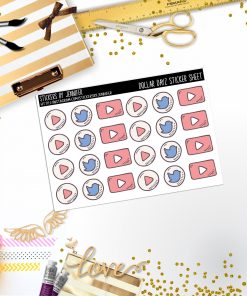 Deco Mini DD082, Planner Stickers, Bullet Journal, Functional Planner Stickers, Stationary Stickers