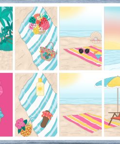 Beach Day Full Box Planner Stickers, Big Happy Planner, Erin Condren, Classic Happy Planner