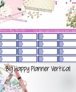 1.95 inch Width Quarter Box Labels 027 for Big Happy Planner Vertical Planner Stickers