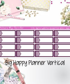 1.95 inch Width Quarter Box Labels 083 for Big Happy Planner Vertical Planner Stickers